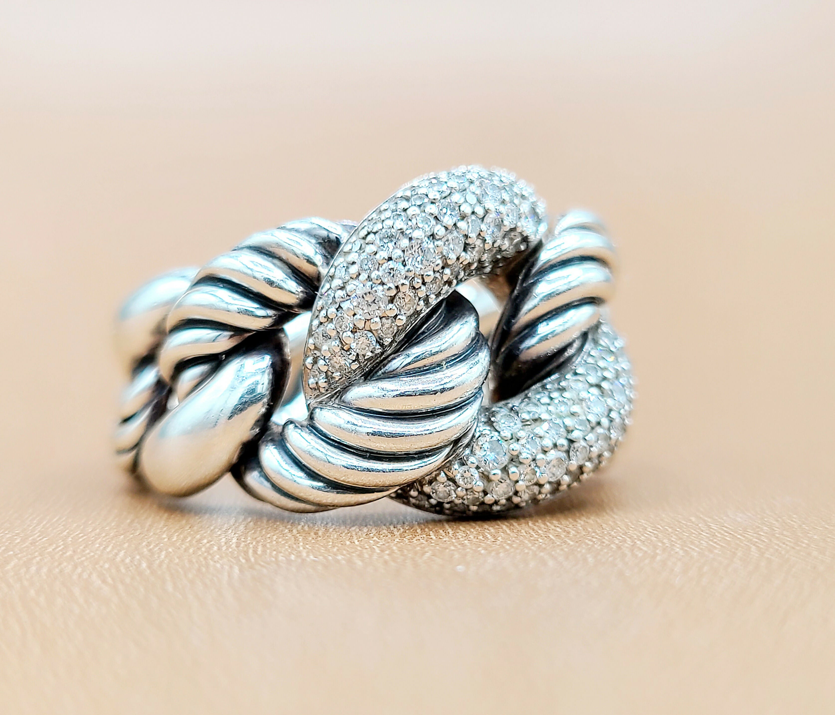 David Yurman Belmont Curb Link Ring Wide Diamond、mySite、hinf8tx79