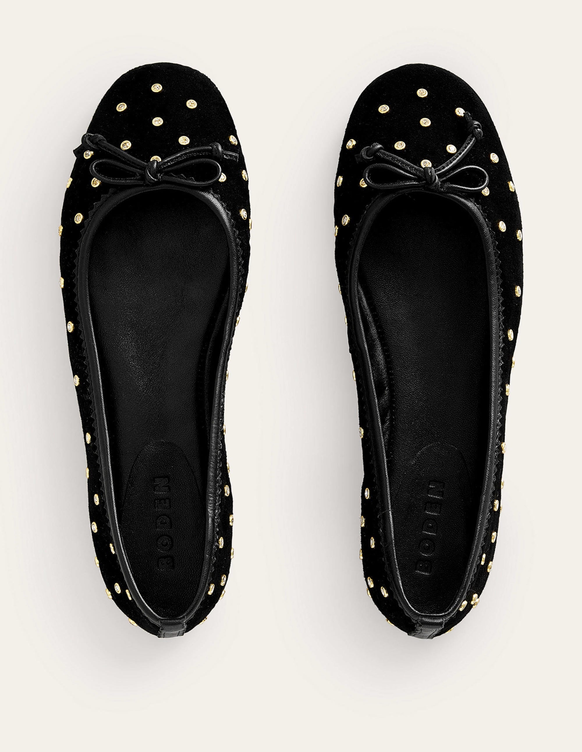  Kitty Flexi Sole Ballet Pumps-Crystal Black Suede、mySite、ashleygrahame