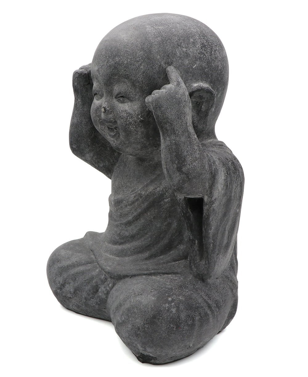 Enlightened Shaolin Monk Garden Statue, 16 Inches、mySite、topwebapps