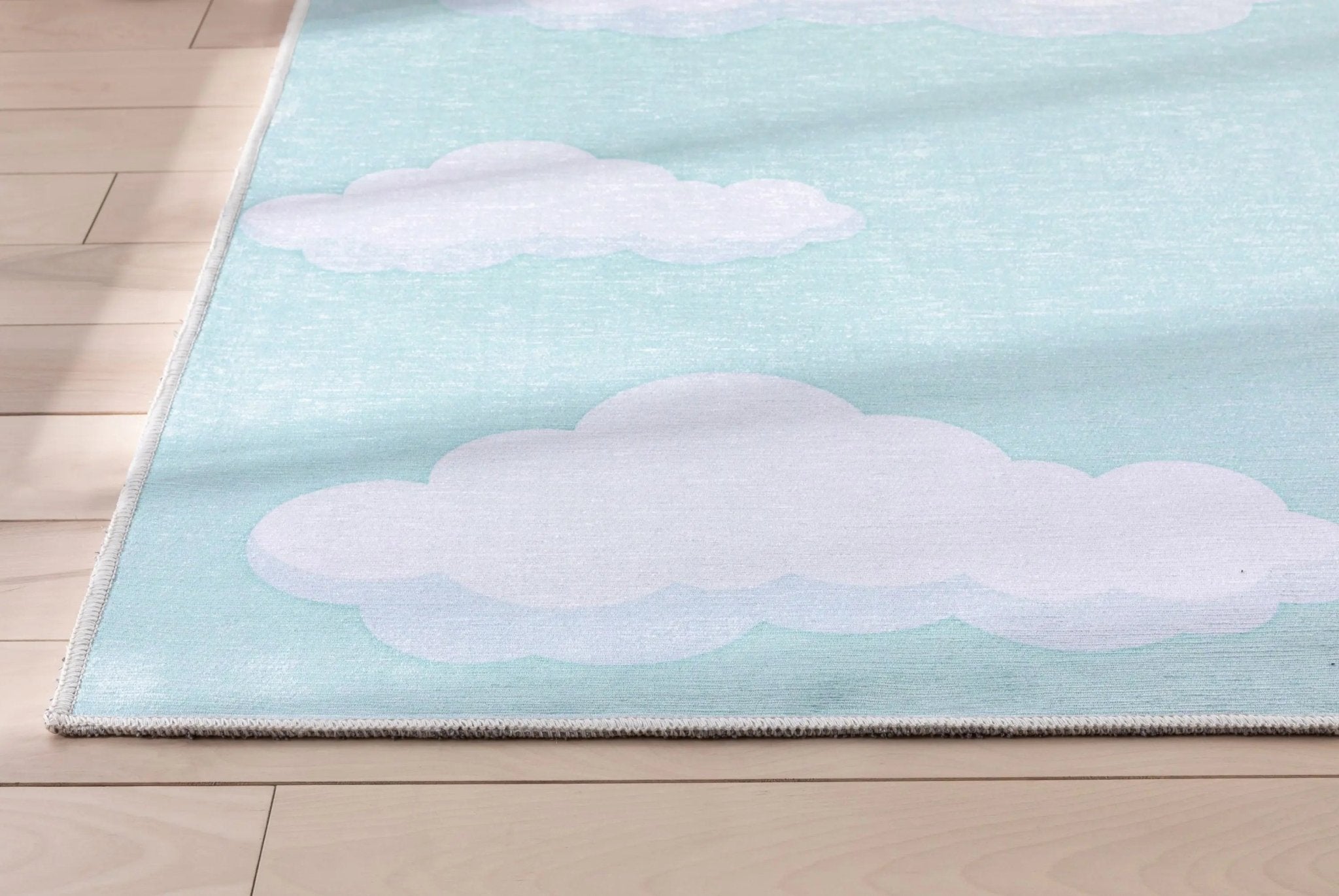 Cloud 9 Modern Mint Kids Flat-Weave Rug、mySite、gigharbornorthrealestate