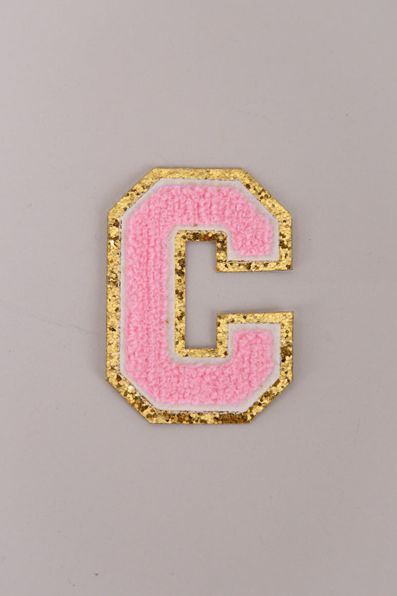 Chenille Adhesive Letter Patches- Light Pink 5.5cm、mySite、hinf8tx79