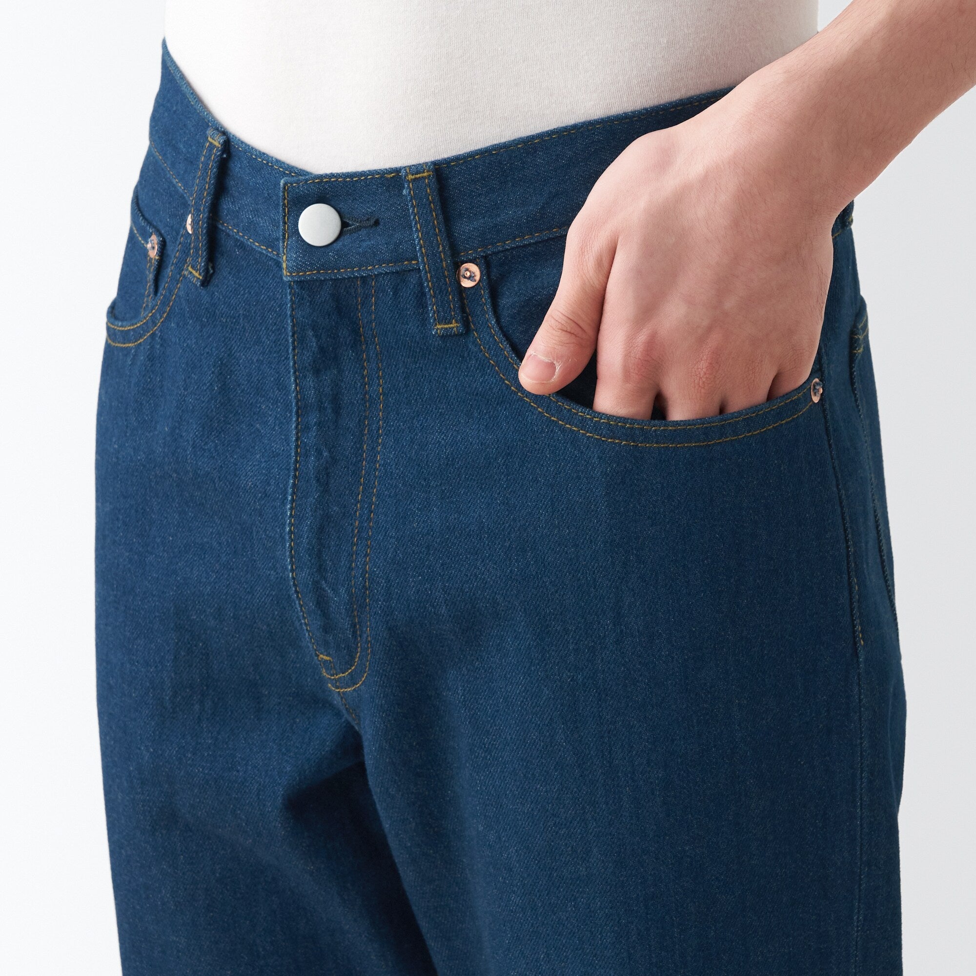  Men's Denim Regular Pants Blue (L 30inch / 76cm)、mySite、sugarbowlscore
