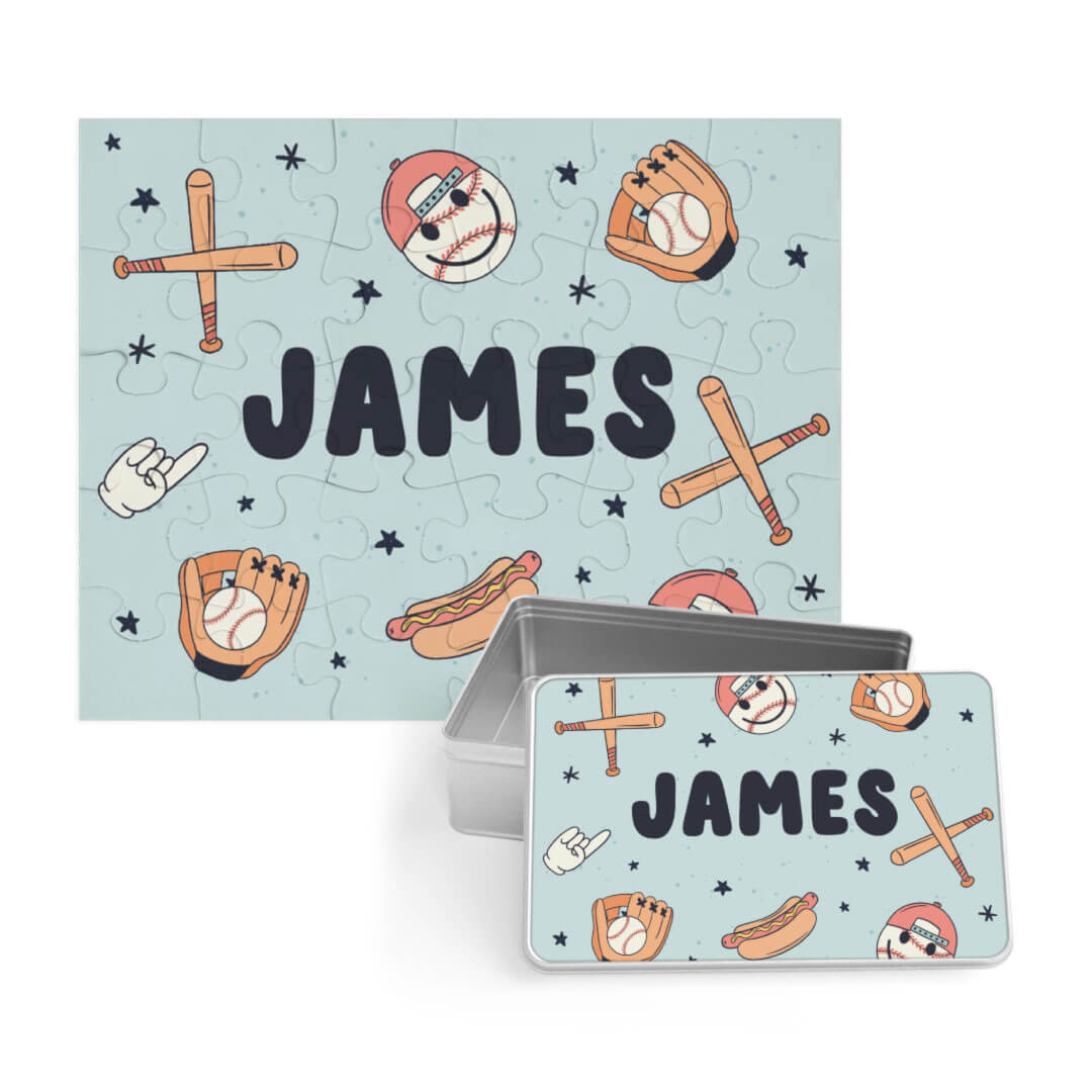  Kids Personalized 30 Piece Puzzle | Home Run、mySite、layawaytickets