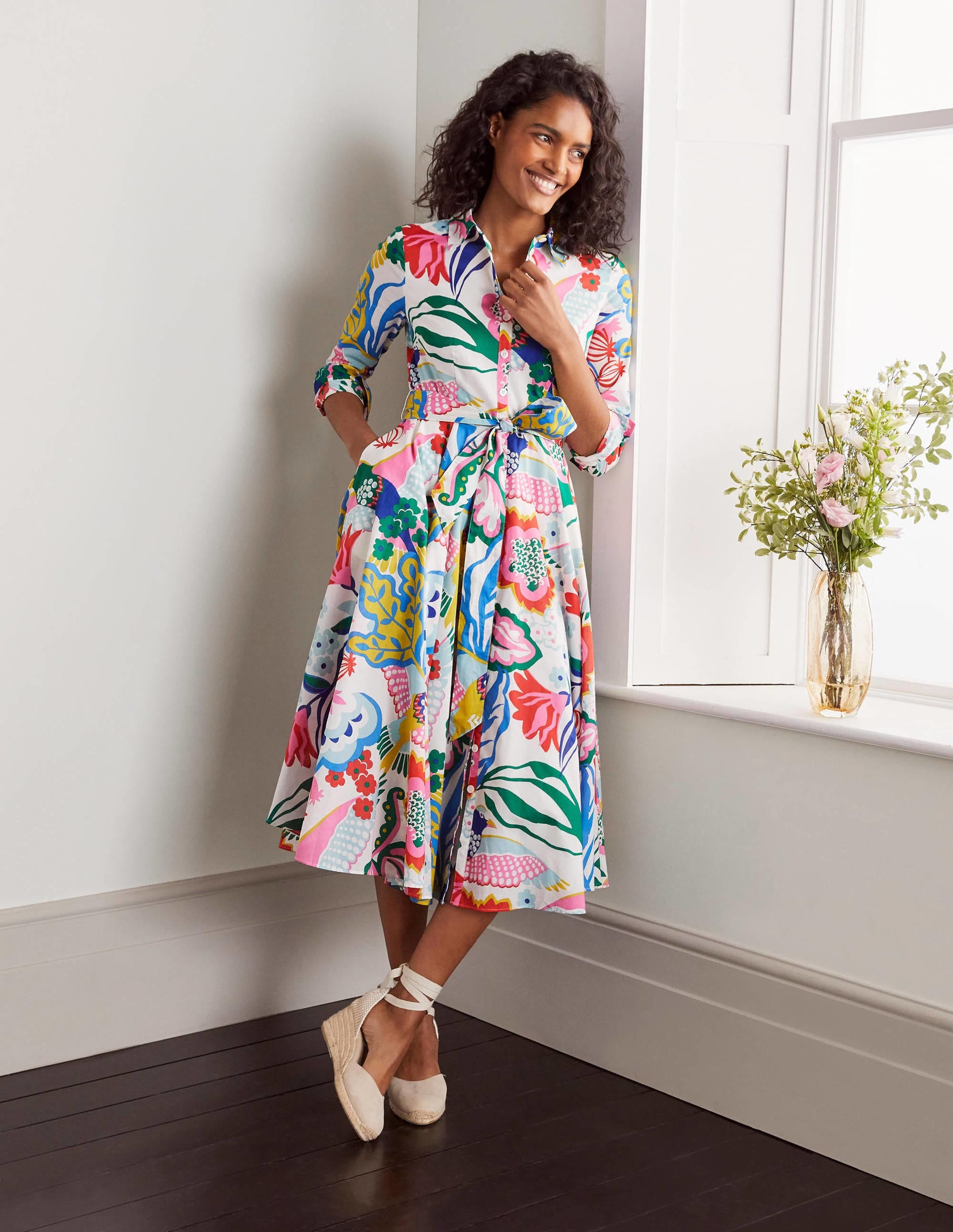  Kitty Midi Shirt Dress-Ivory, Exotic Escape、mySite、ashleygrahame