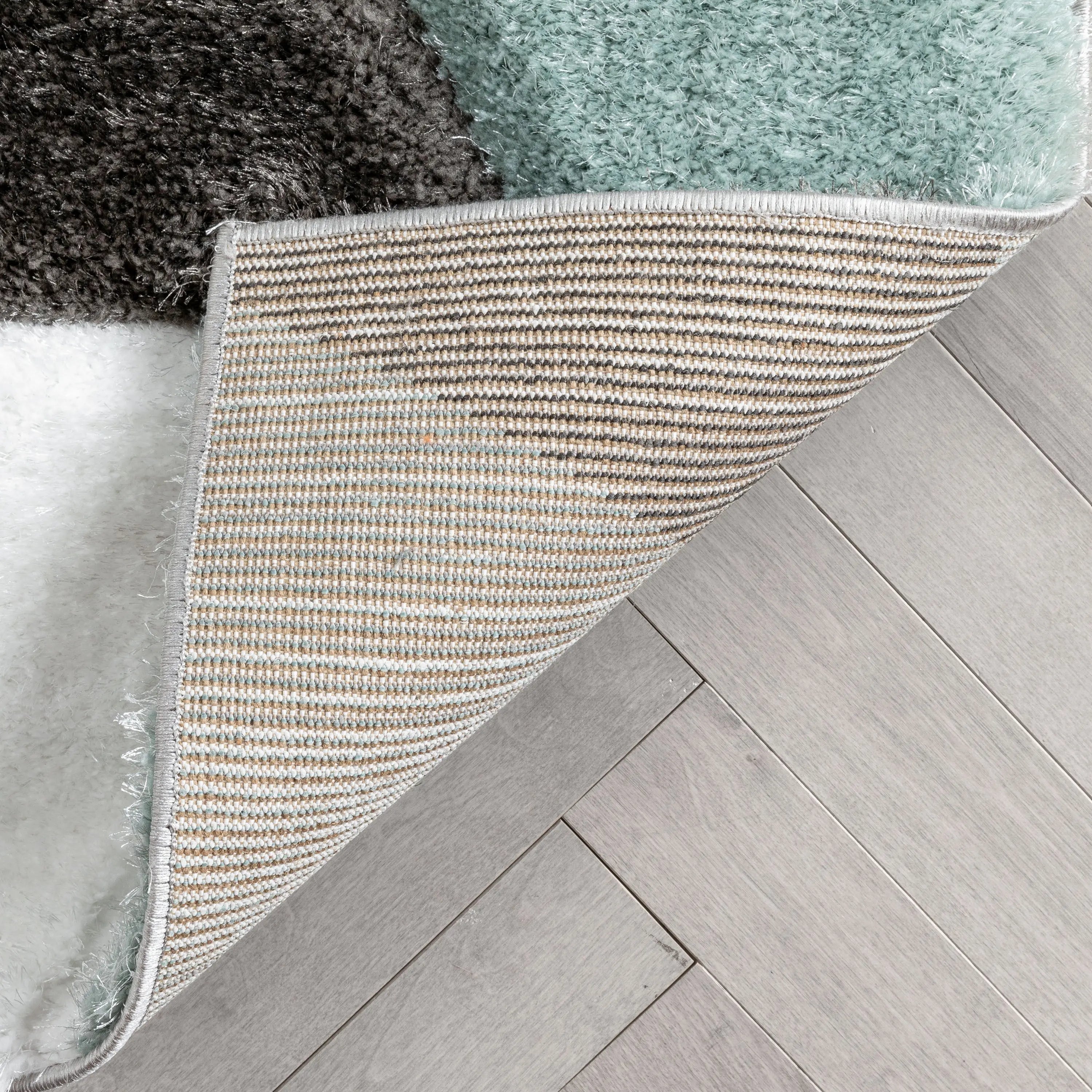 Holland Modern Geometric Light Blue 3D Textured Thick & Soft Shag Rug、mySite、gigharbornorthrealestate