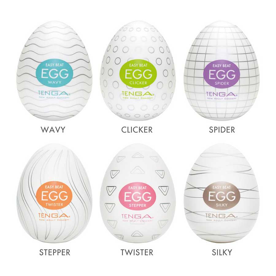 Tenga Easy Beat Original Egg 6 Pack Masturbator Set | Disposable Stroker Sleeves、mySite、bottomscart