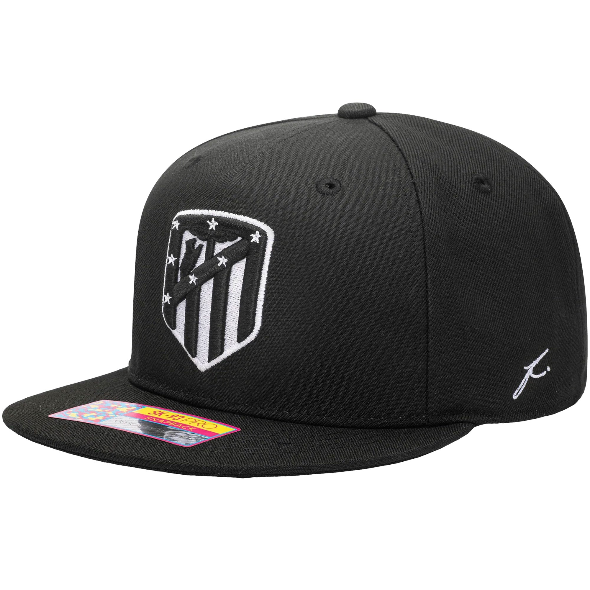 Fan Ink Atletico Madrid Snapback Hat Black/Silver、mySite、bottomscart
