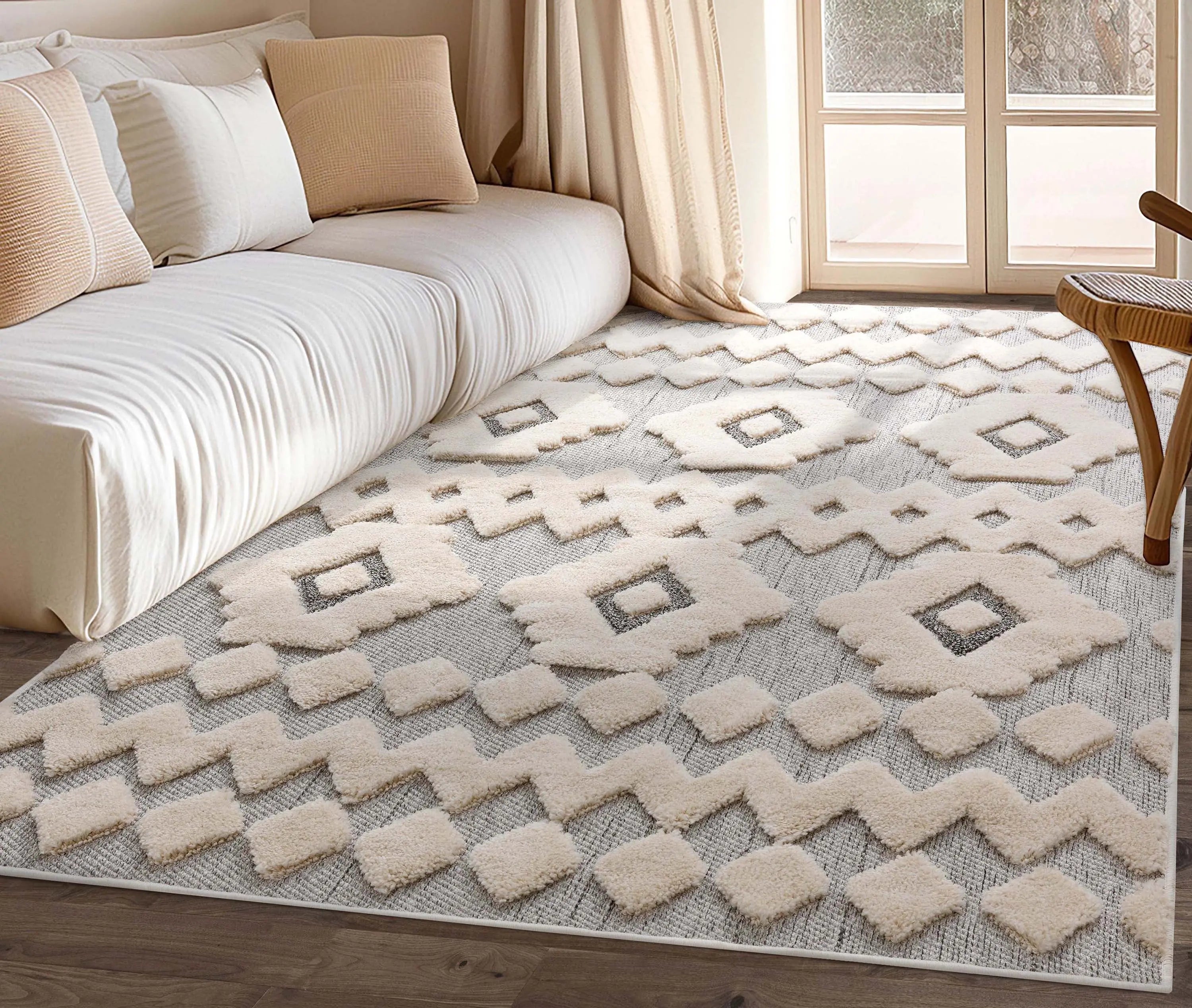 Chiara Tribal Moroccan High-Low Flat-Weave Rug、mySite、gigharbornorthrealestate