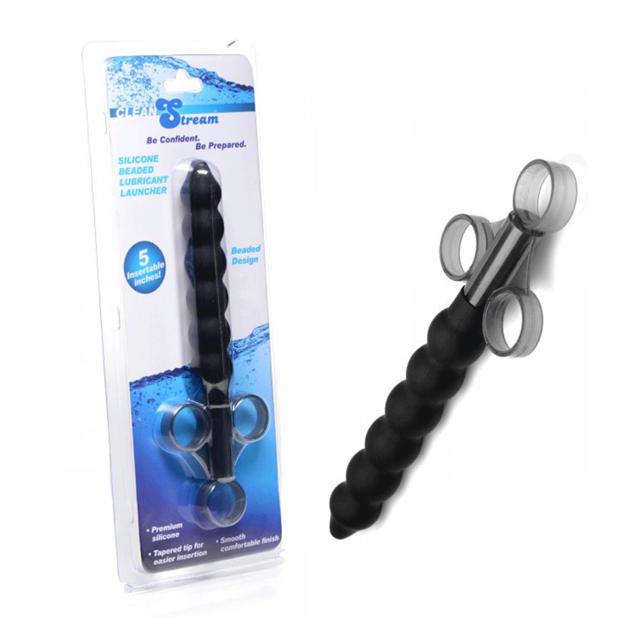 Black Silicone Beaded Lubricant Launcher by CleanStream、mySite、bottomscart