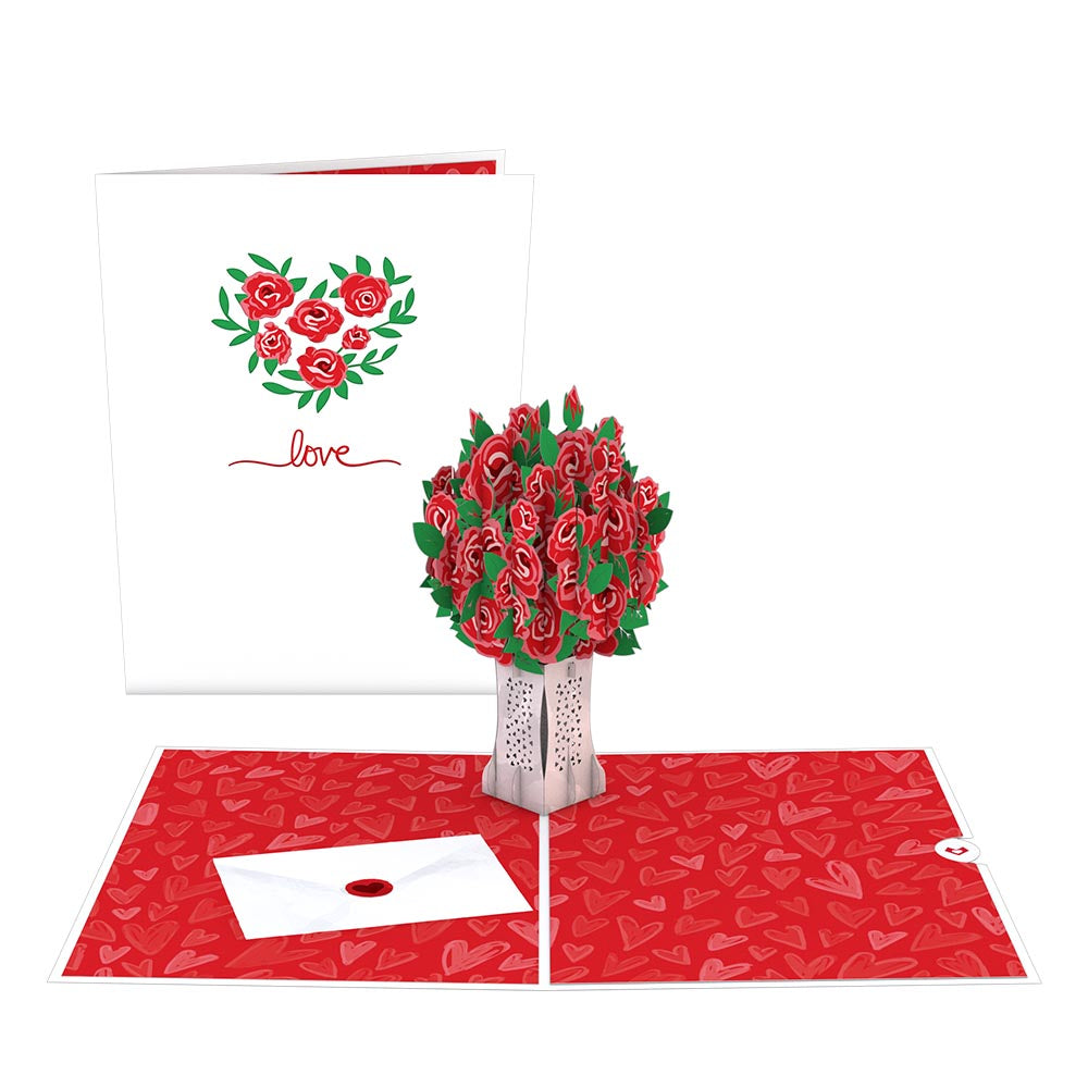 Love Rose Arrangement Pop-Up Card、mySite、solidvoid