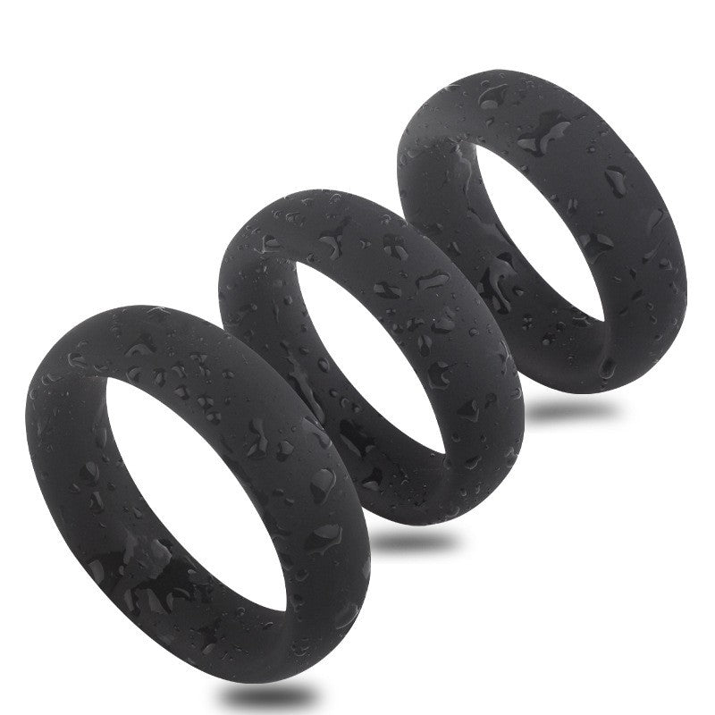 Come Closer Thick 3 Pack Cock Ring Set | Stretchy | Black、mySite、bottomscart