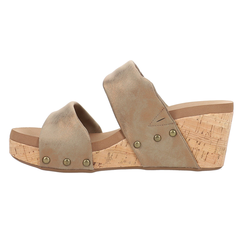 Stranded Metallic Studded Wedge Sandals、mySite、gtrtttuynbv