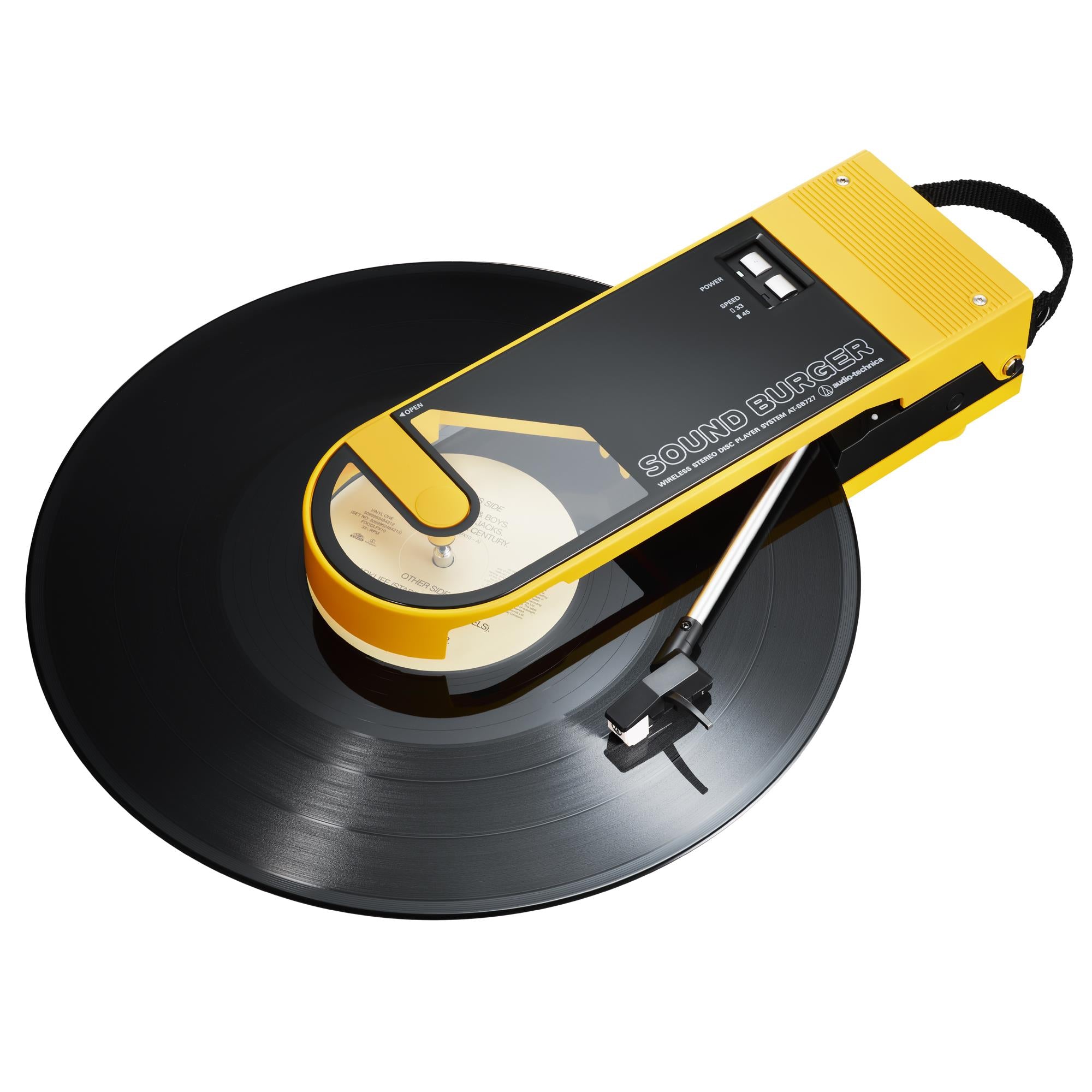 Audio Tecnica ATSB727 Sound Burger Portable Bluetooth Turntable (Yellow)、mySite、camillekostekn