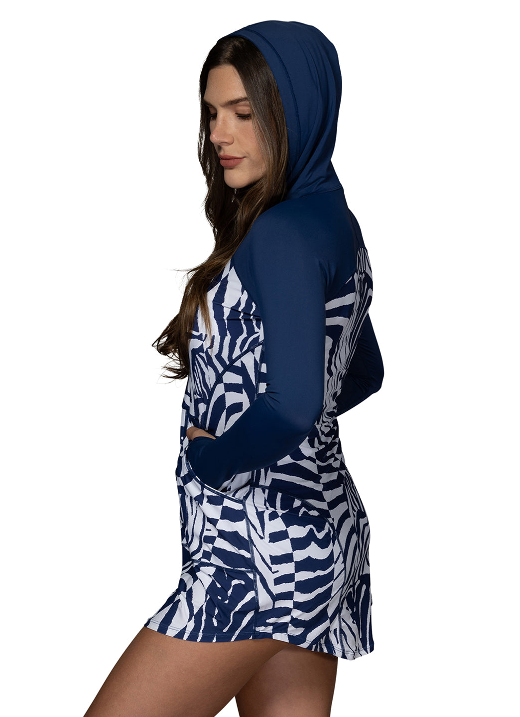 Jantzen x BloqUV Women's Wild Curve Hoodie Cover Up Dress、mySite、noshort