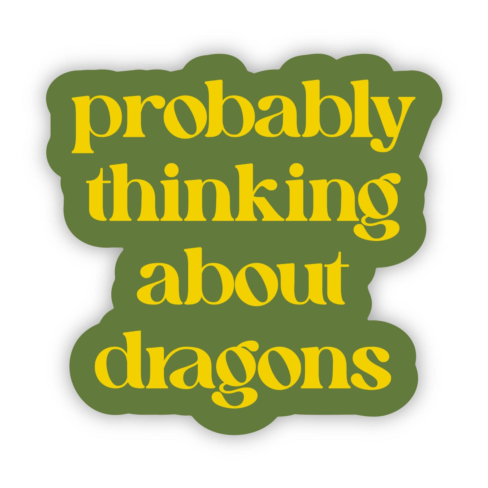 Probably thinking about dragons Text Sticker、mySite、ghnorth
