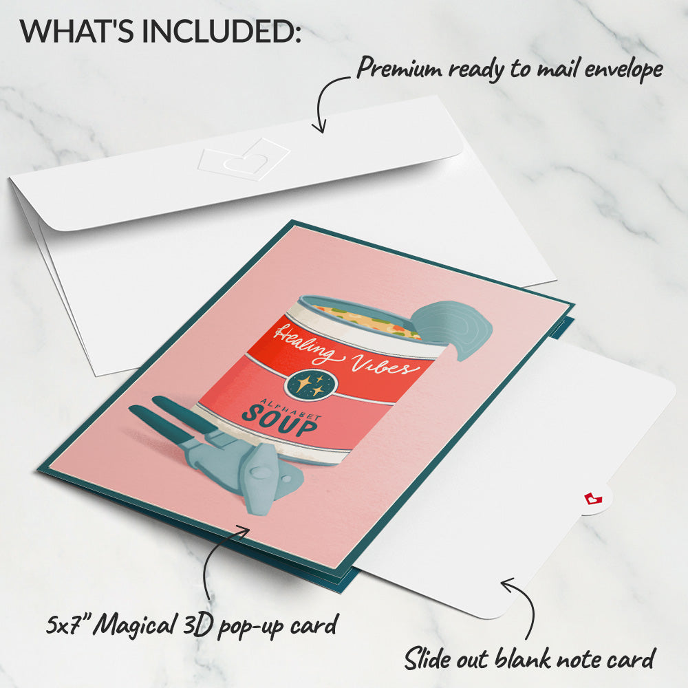 Get Well Soon Soup Pop-Up Card、mySite、solidvoid