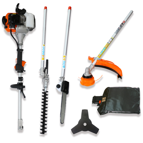 4 in 1 Multi-Functional Trimming Tool, 52CC 2-Cycle Garden Tool System with Gas Pole Saw, Hedge Trimmer, Grass Trimmer, and Brush Cutter EPA Compliant、、eastwooduniform