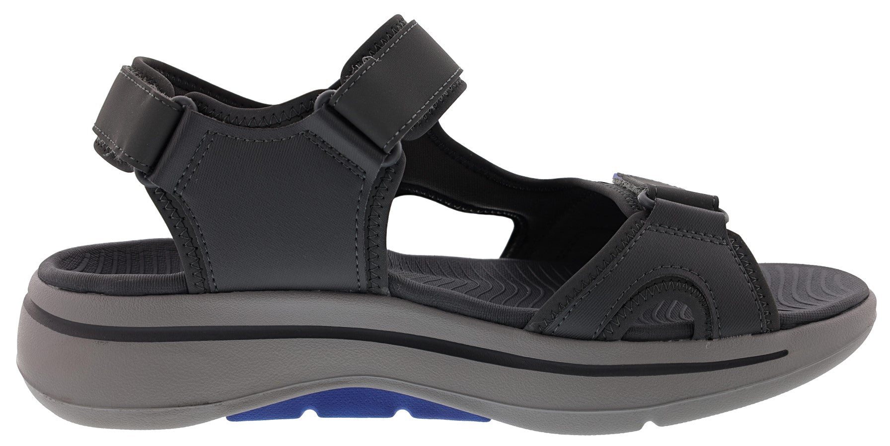 Skechers Men's Go Walk Arch Fit Sandal Mission Hook & Loop Strap Sandals、mySite、dreamappss