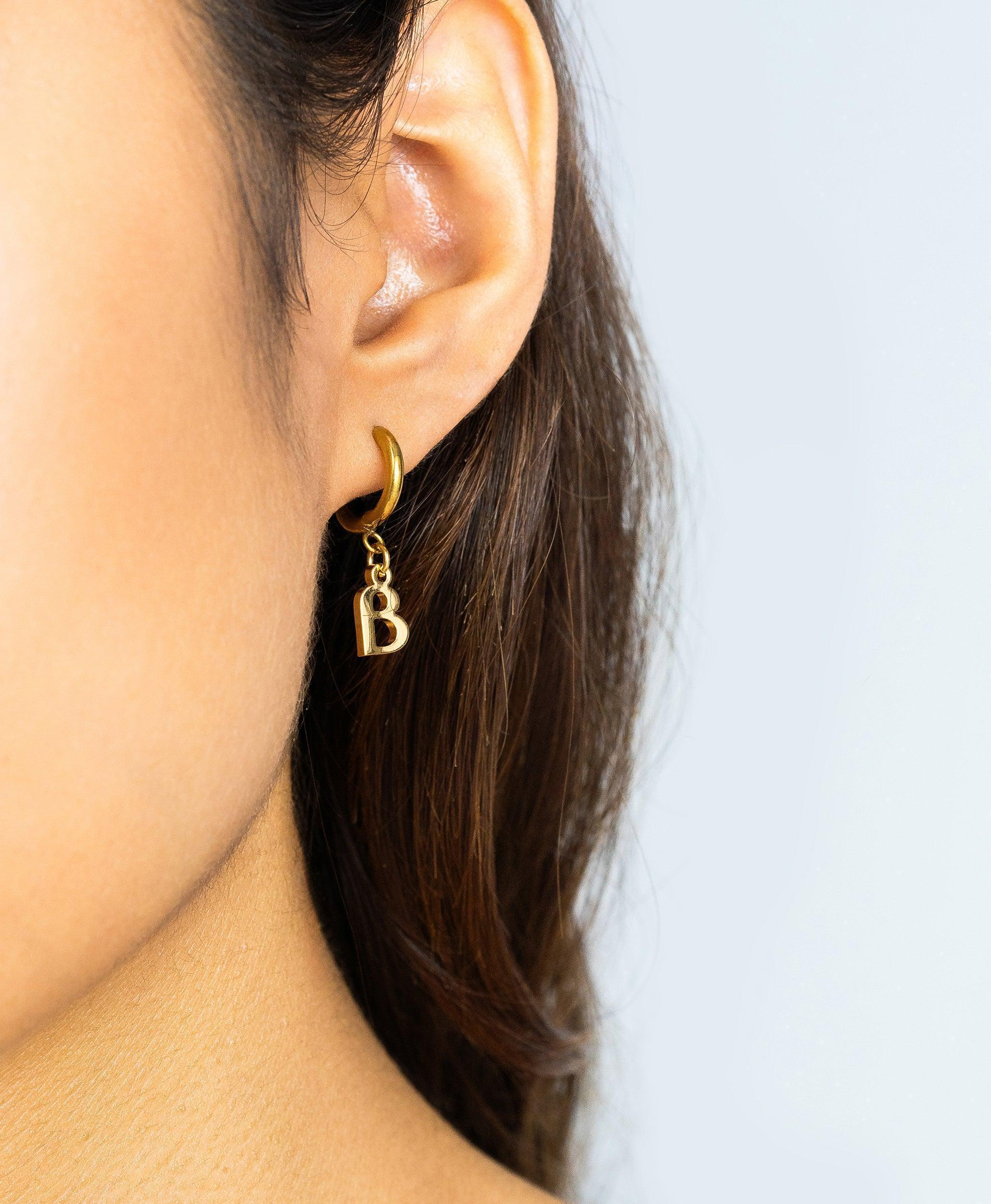 Signature Letter Hoops 18ct Gold Vermeil、mySite、botmansion