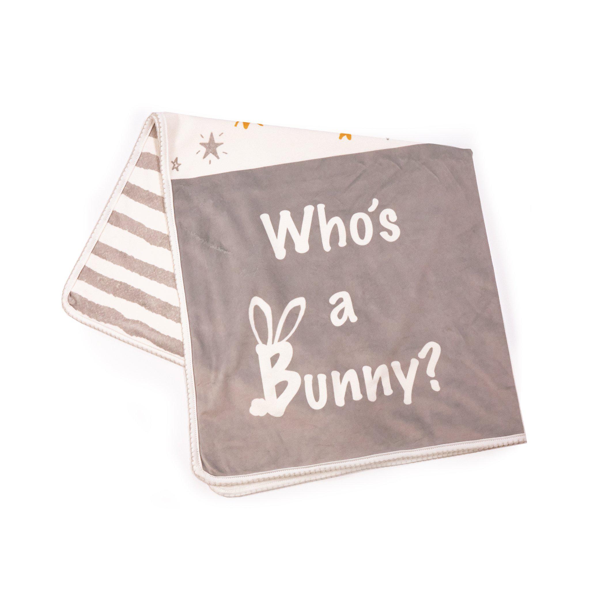 RETIRED - Bloom Who's a Bunny Receiving Blanket、mySite、g9winljtr