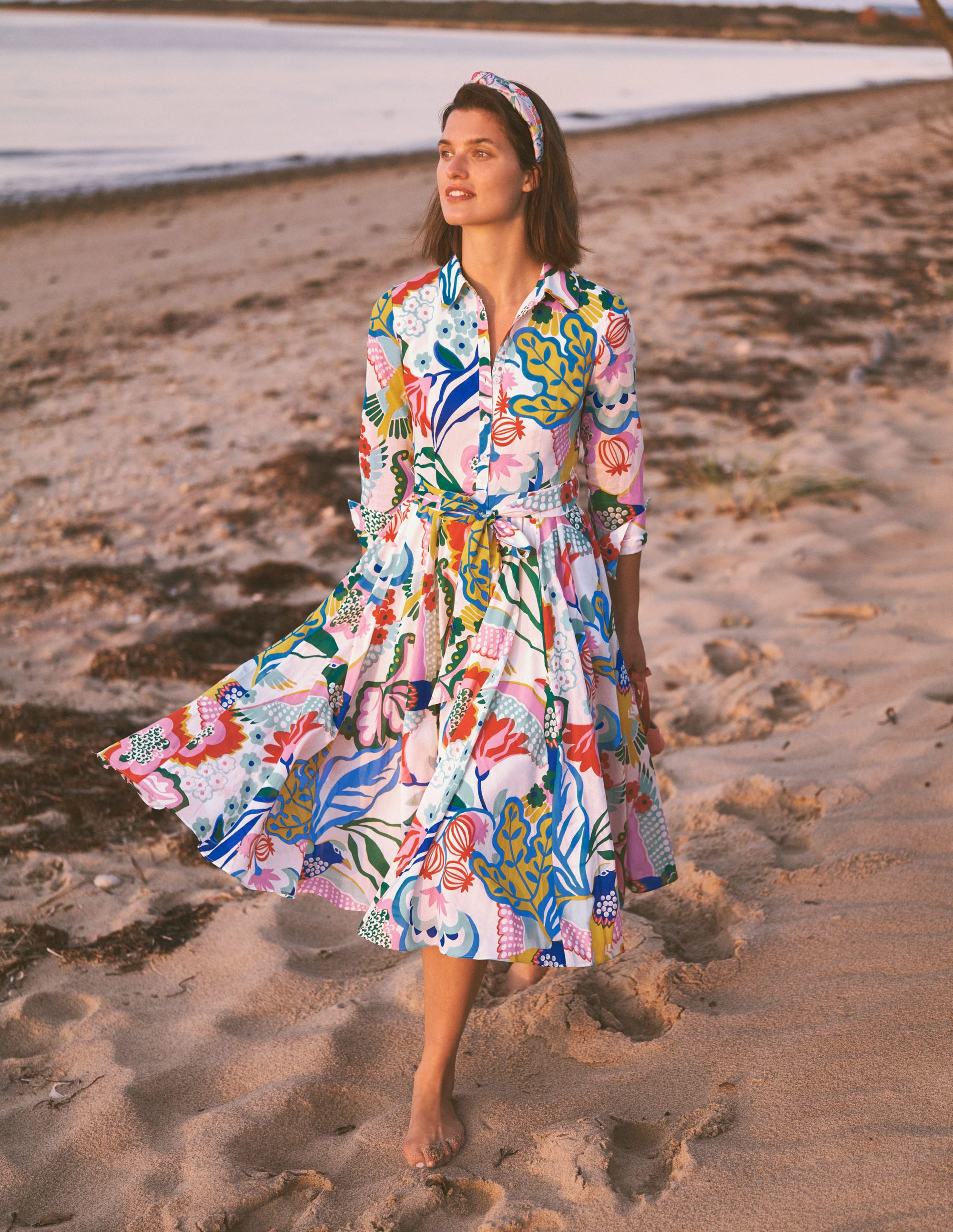  Kitty Midi Shirt Dress-Ivory, Exotic Escape、mySite、ashleygrahame