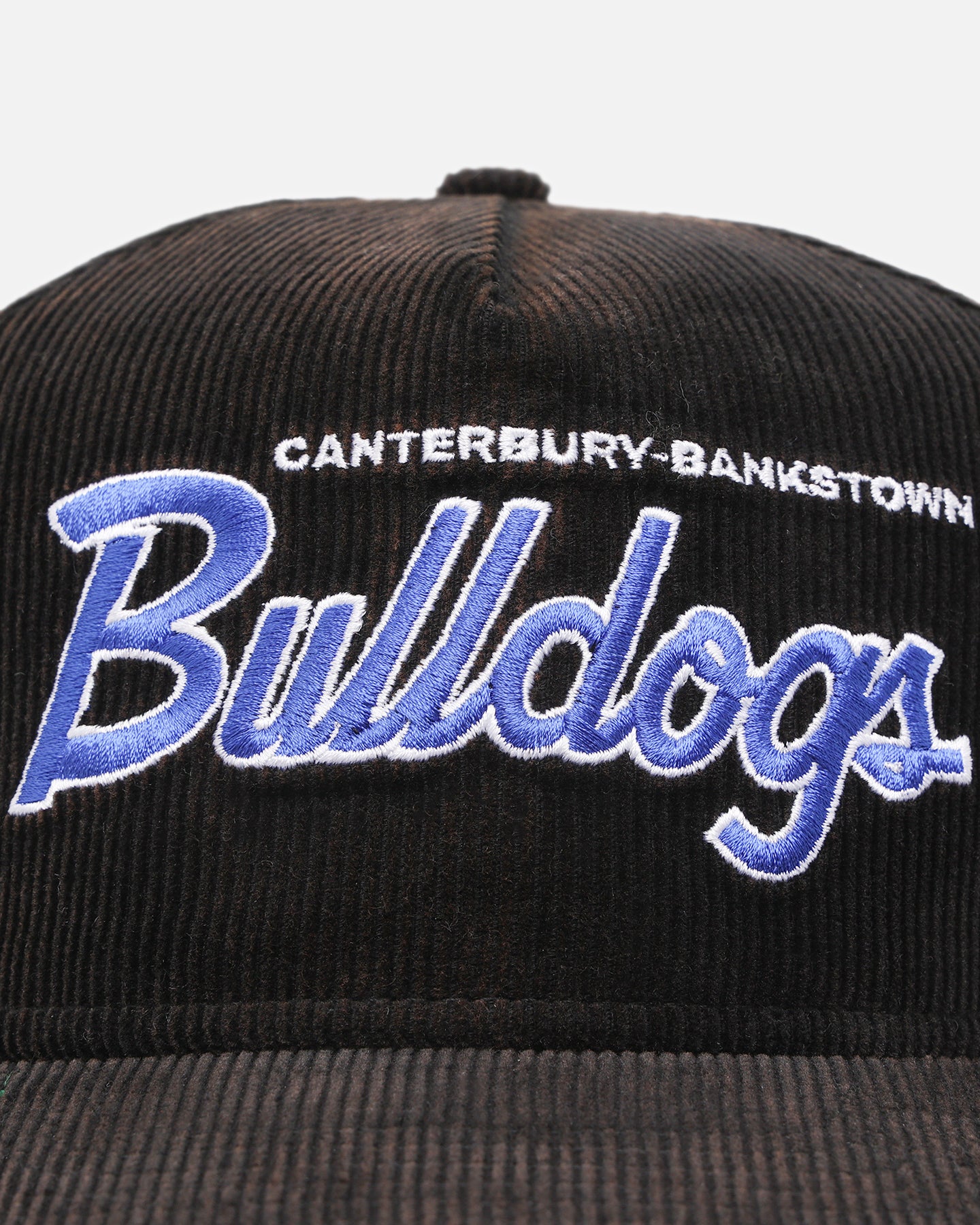 New Era Canterbury-Bankstown Bulldogs 'NRL Golfer Washed Black' Pre-Curved Corduroy Golfer Snapback Washed Black、mySite、zt4zffjzw