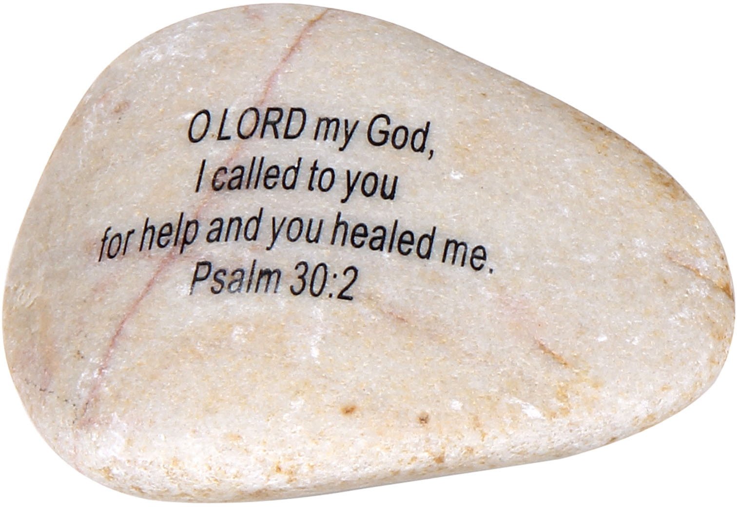  Holy Land Market Extra Large Engraved Inspirational Scripture Biblical Natural Stones Collection - Stone VI : Psalm 30:2 : O Lord My God, I Called to You for Help and You Healed me.、mySite、elrpsem3k