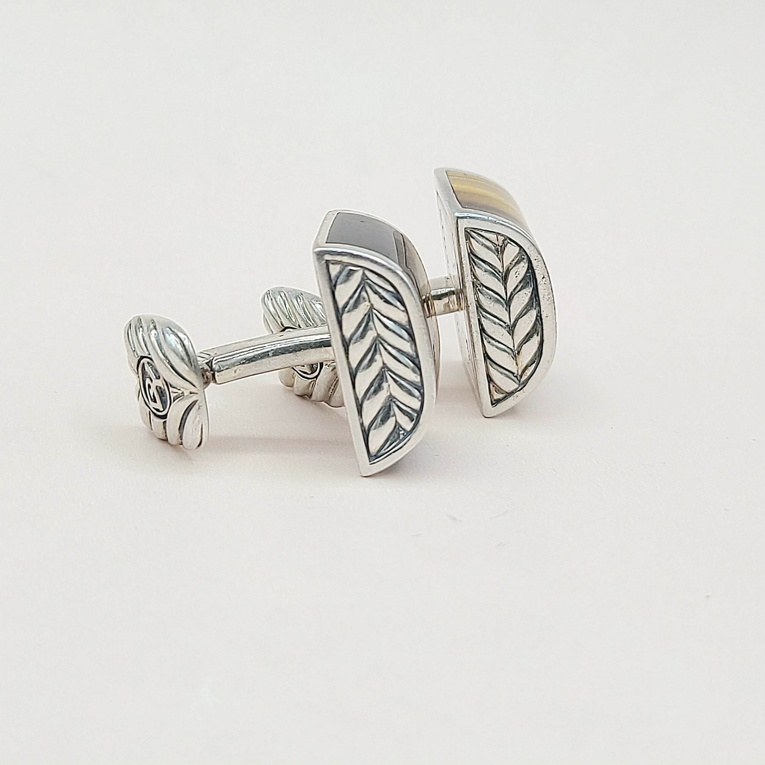 David Yurman Chevron Cufflinks Tiger鈥檚 Eye、mySite、hinf8tx79