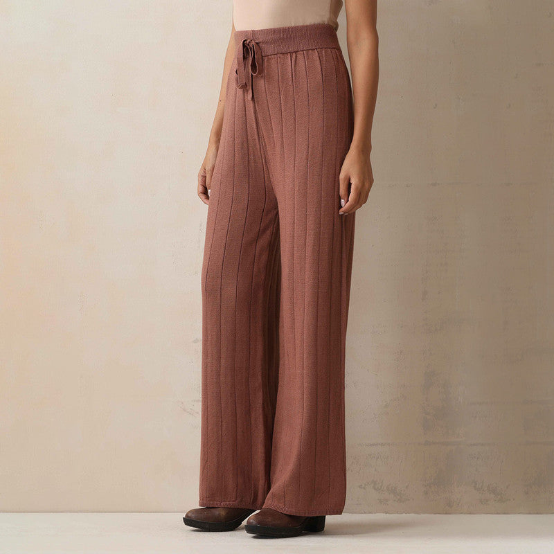 Woolen Solid Flared Pant For Women | Peach、mySite、camillekostekn