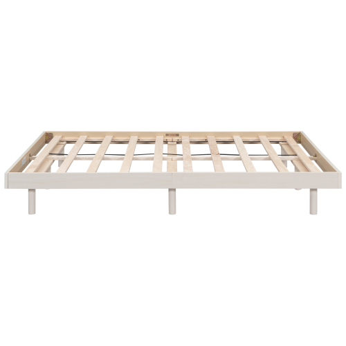 Modern Design Full Floating Platform Bed Frame for Walnut Color、、xpatfood