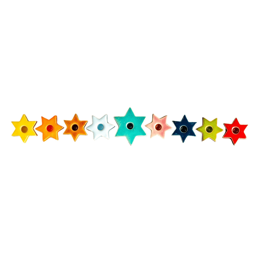 Handmade Ceramic Menorah Stars by Israel Museum、mySite、topwebapps
