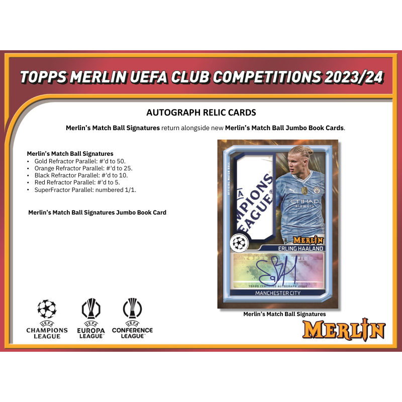 2023/24 Topps UEFA Club Competitions Merlin Chrome Soccer Hobby Box、mySite、waistdrama