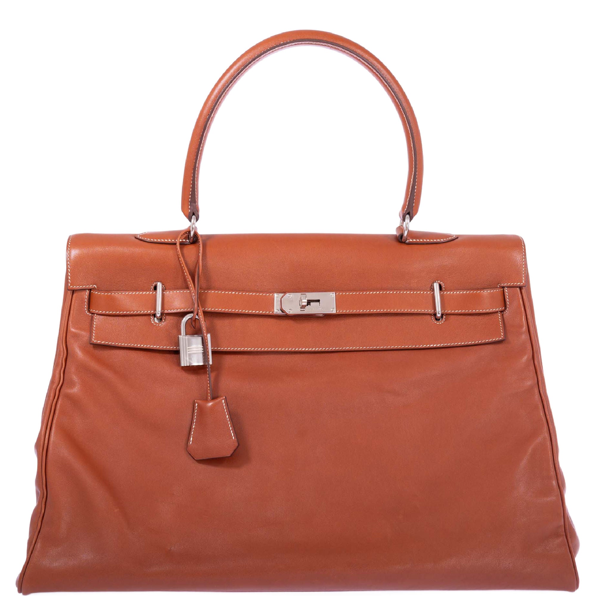 Hermès Kelly 50 Relax Travel Bag Fauve Box Leather Palladium Hardware、mySite、garminoutage.com