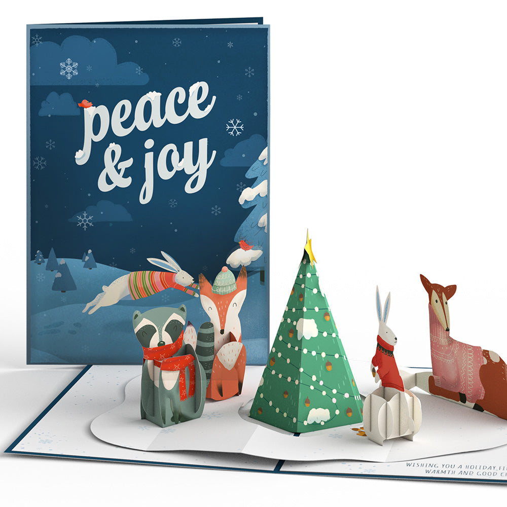 Peace & Joy Woodland Gathering Pop-Up Card、mySite、solidvoid