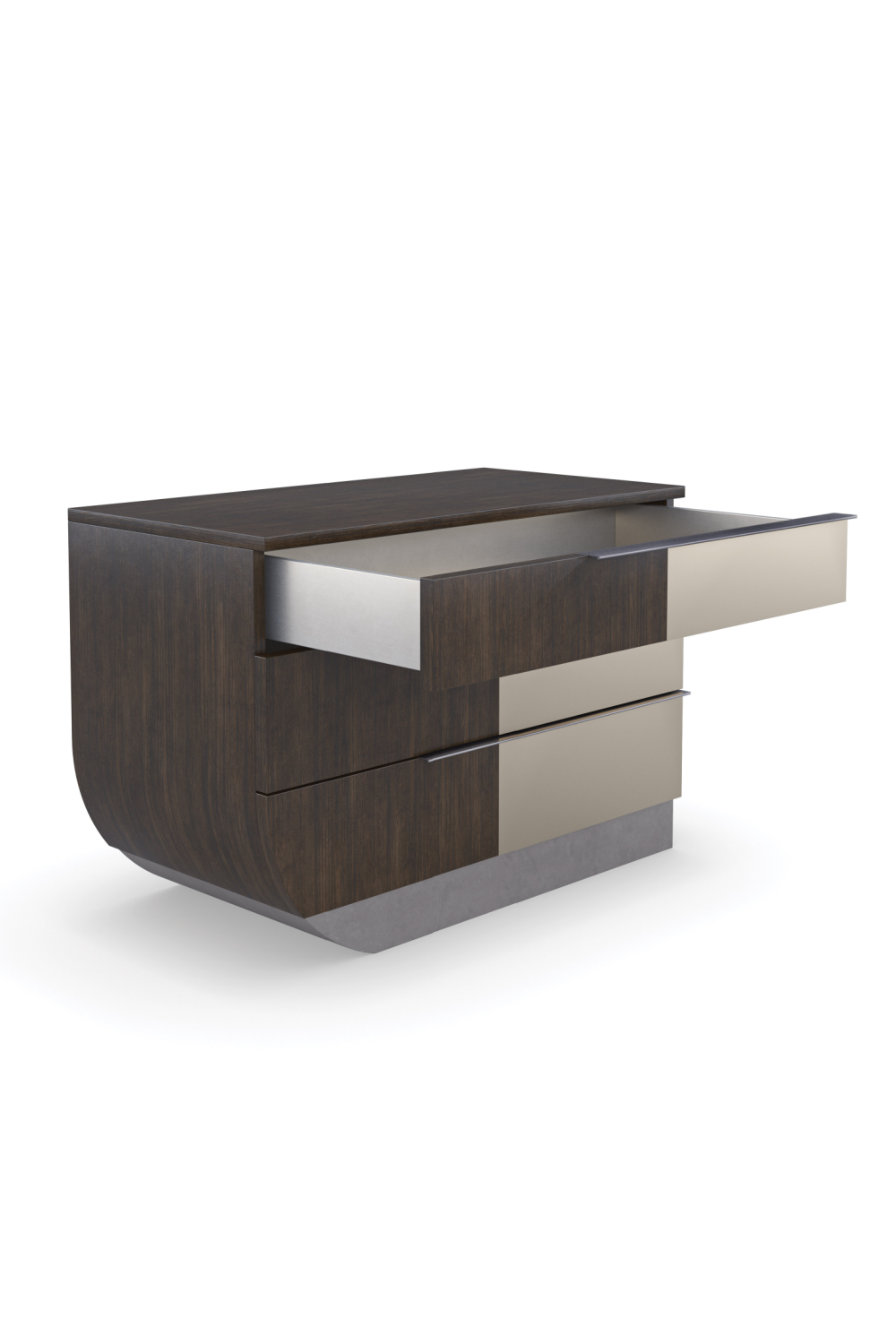 Bronze Mirror Modern Nightstand | Caracole La Moda、mySite、neckold