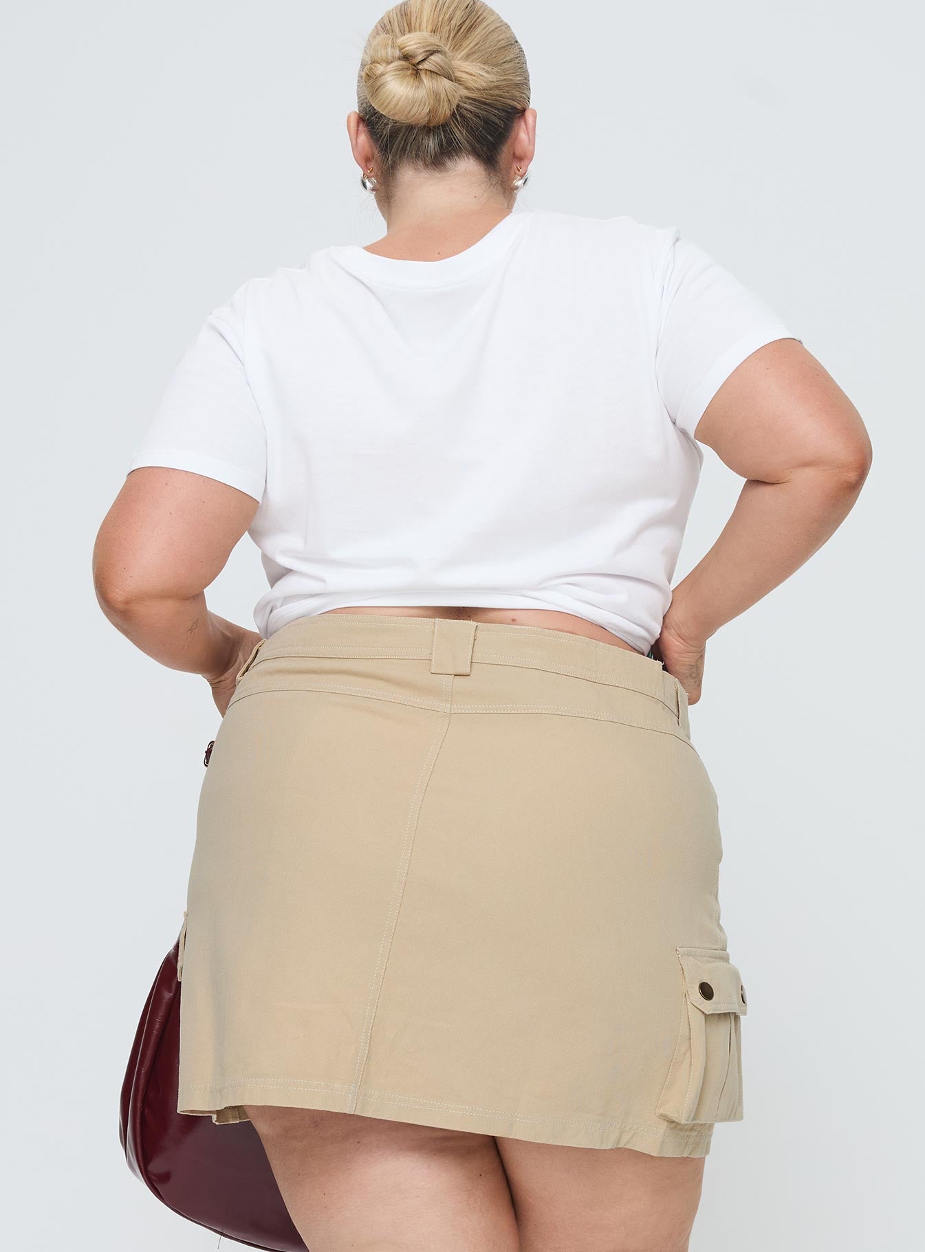 Lydie Cargo Mini Skirt Beige Curve、mySite、solidvoid