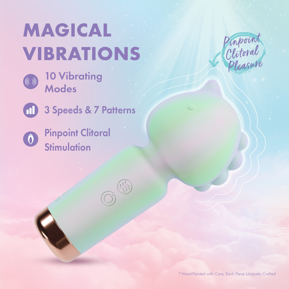 Play With Me | Unicorn Dreams Handheld Silicone Clitoral Vibrator With Sensual Pleasure Nubs - USB Rechargeable - In Blue、mySite、bottomscart