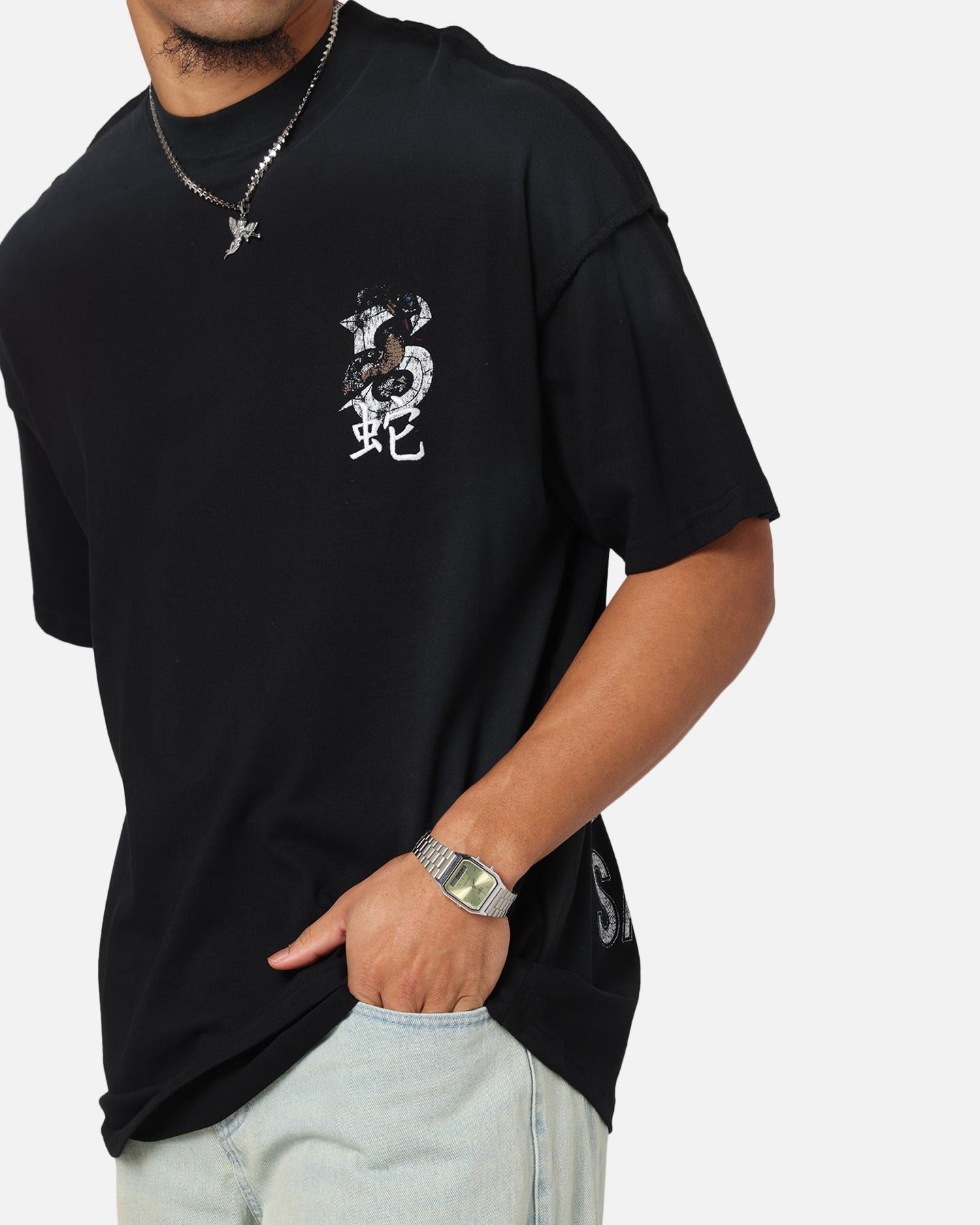 Saint Morta Venom Boxy T-Shirt Sunfade Black、mySite、zt4zffjzw