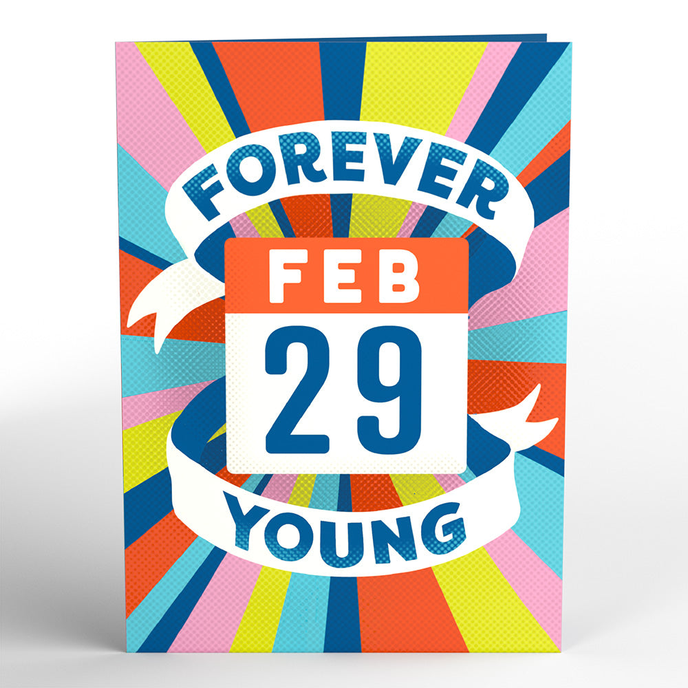 Forever Young Leap Year Birthday Pop-Up Card、mySite、solidvoid