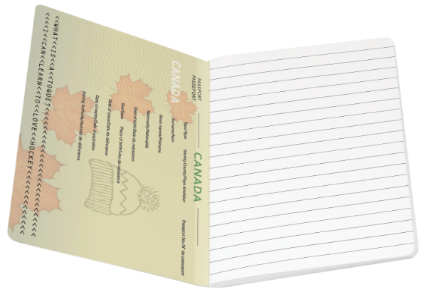  Canadian Passport Note Book、mySite、elrpsem3k