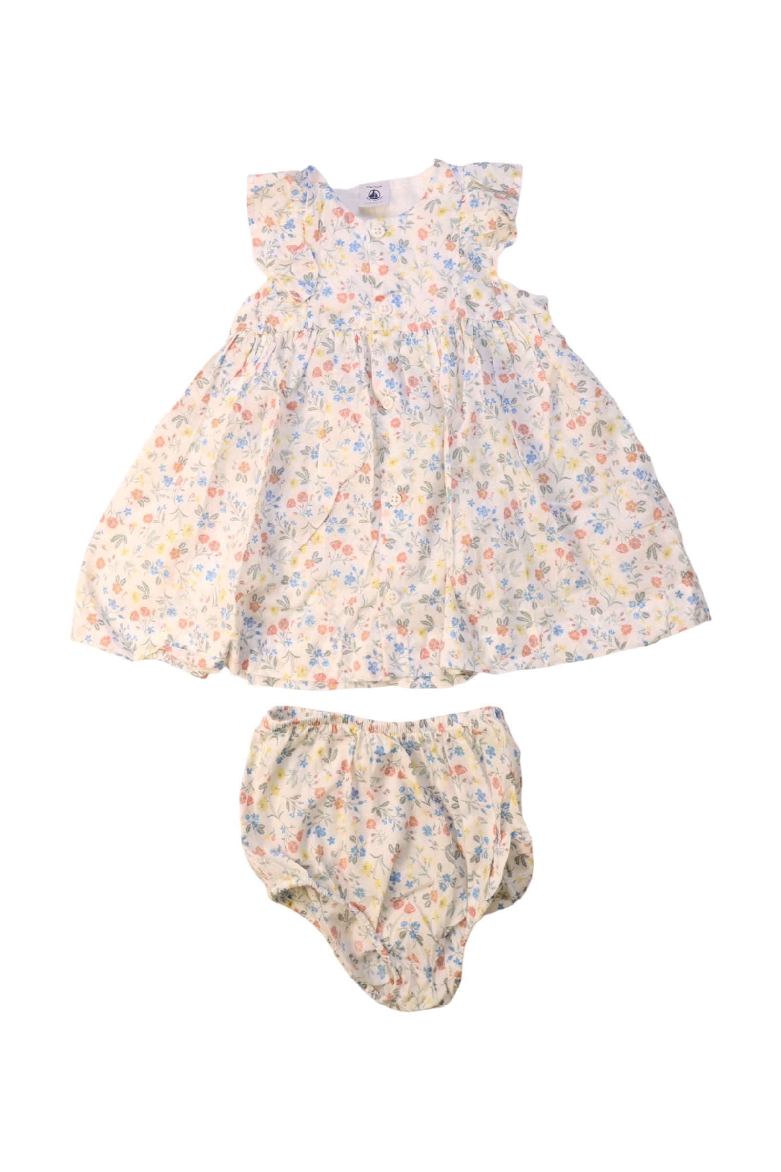 Petit Bateau Floral Dress Set 6-12M、mySite、g9winljtr