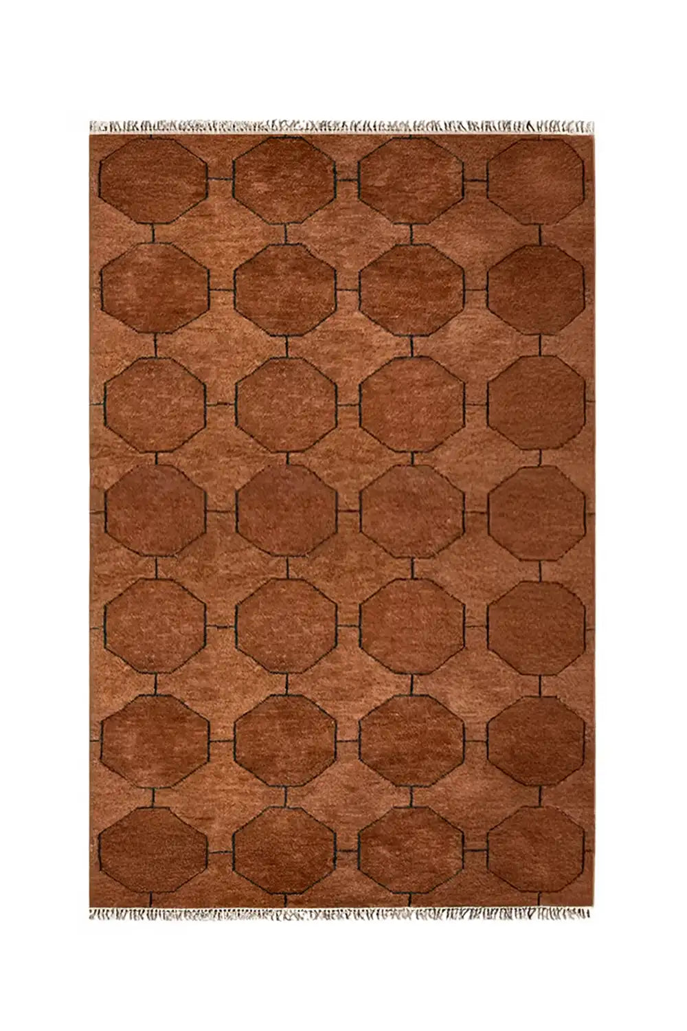 Octagon Link Hand-Knotted Geometric Wool Rug、mySite、gigharbornorthrealestate