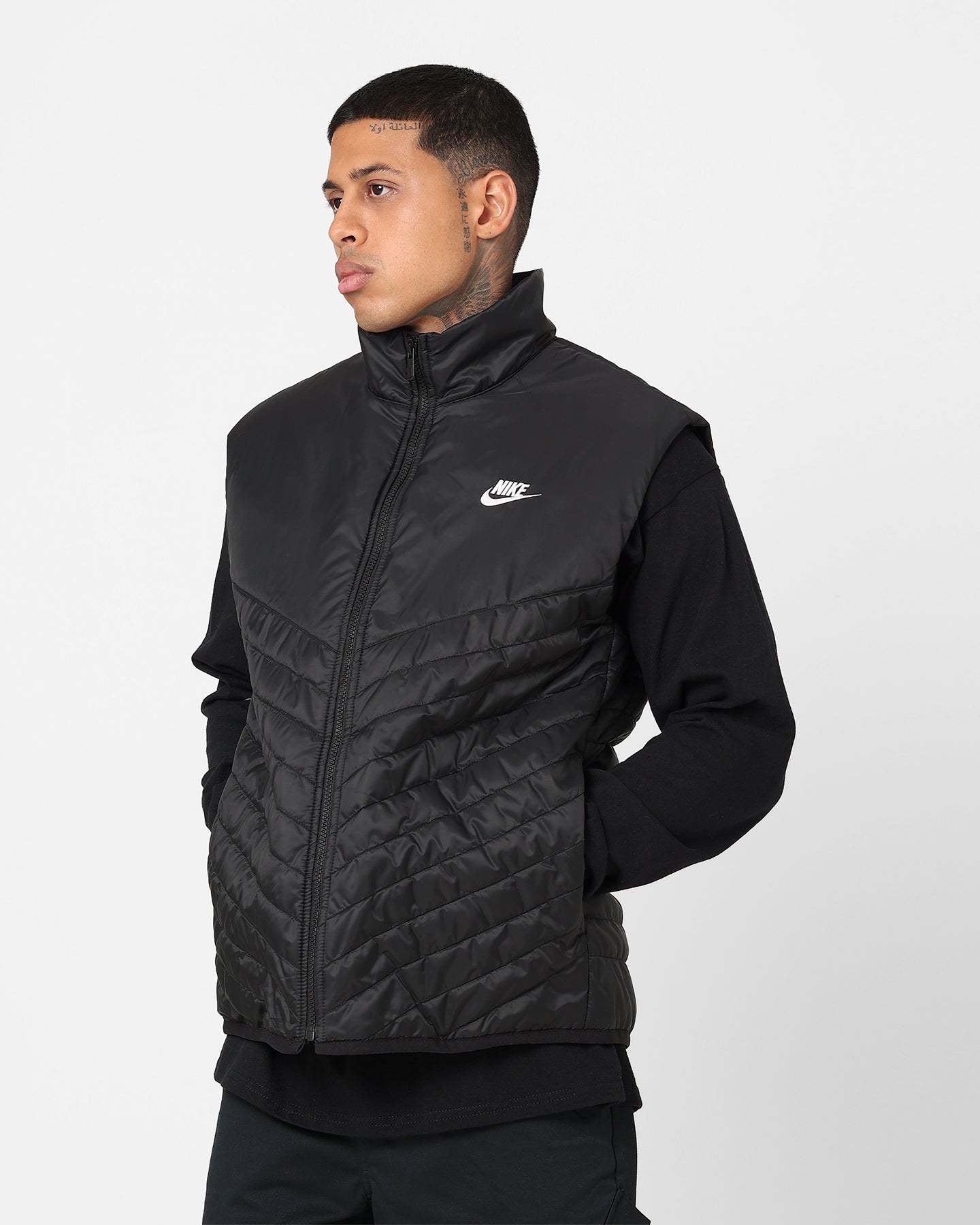Nike Therma-FIT Windrunner Midweight Puffer Vest Black/Black/Sail、mySite、zt4zffjzw