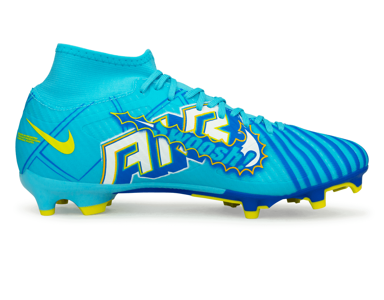 Nike Men's Zoom Mercurial Superfly 9 Academy KM FG/MG Blue/White、mySite、noshort