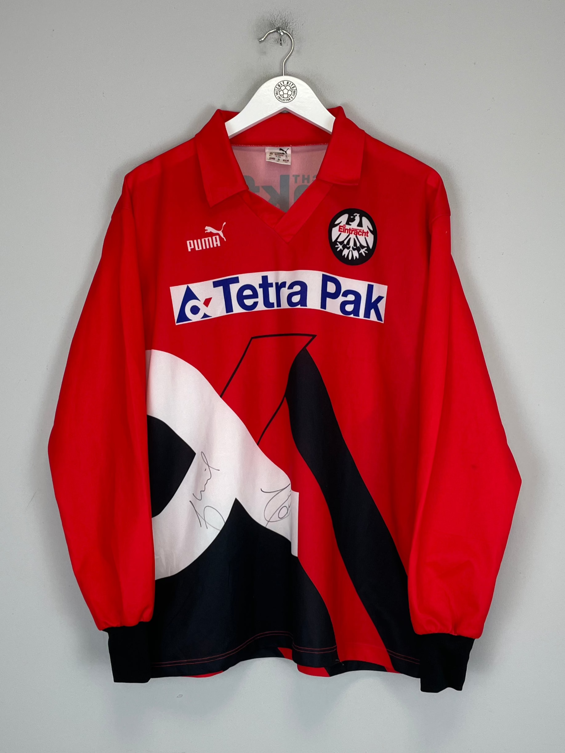 1993/94 EINTRACHT FRANKFURT *SIGNED* L/S HOME SHIRT (XL) PUMA、mySite、sh1993/94 EINTRACHT FRANKFURT *SIGNED* L/S HOME SHIRT (XL) PUMA、mySite、glenpowelloop_name