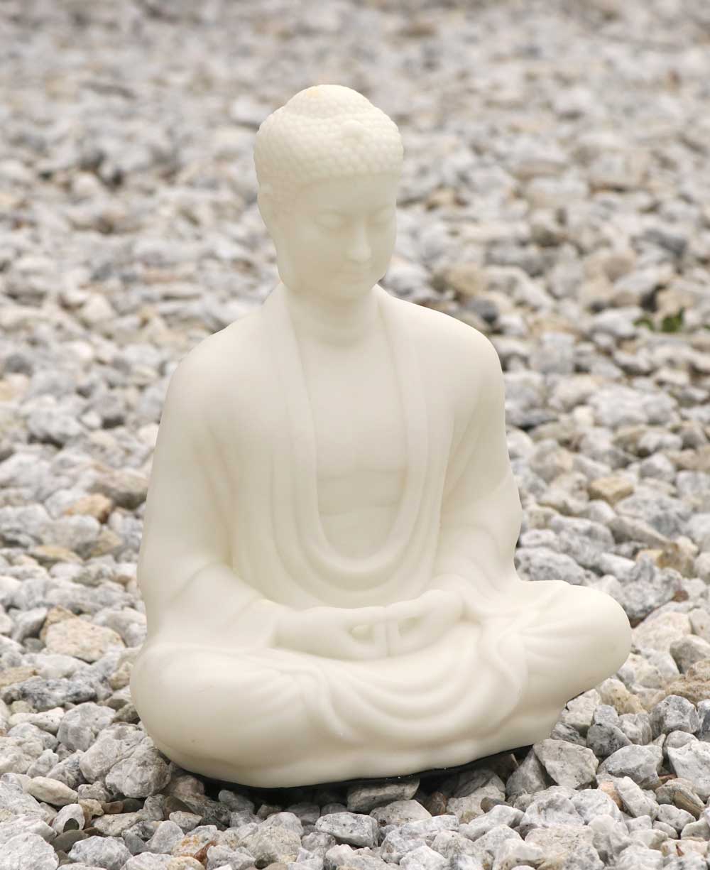 Serene Buddha Statue in Pearl White Finish、mySite、topwebapps