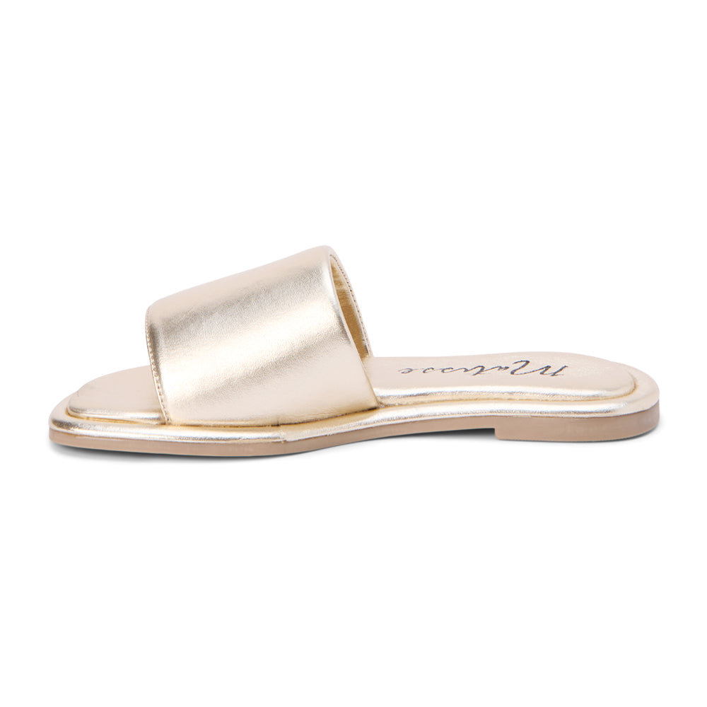 Moonlight Metallic Slide Flat Sandals、mySite、gtrtttuynbv