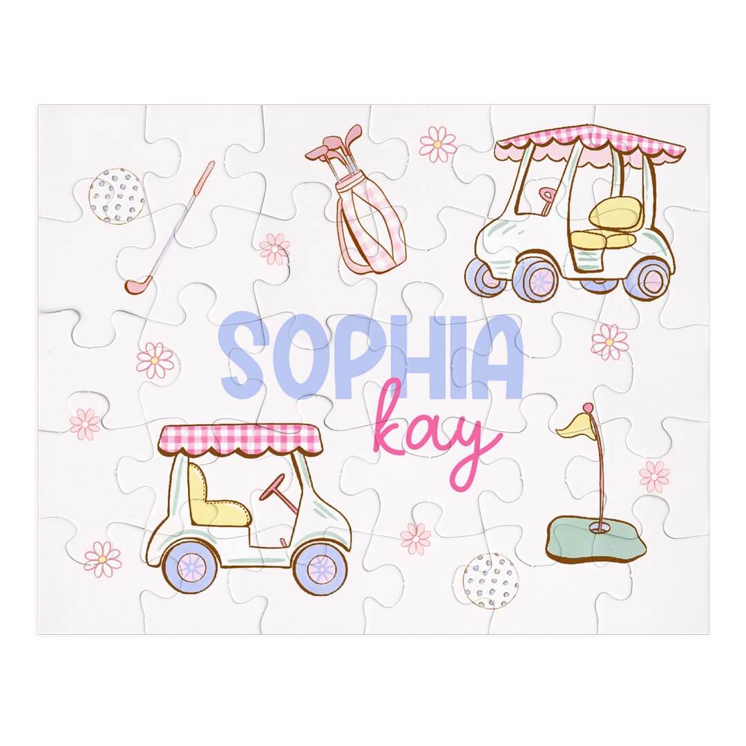  Kids Personalized 30 Piece Puzzle | Country Club Cuties Pink、mySite、layawaytickets