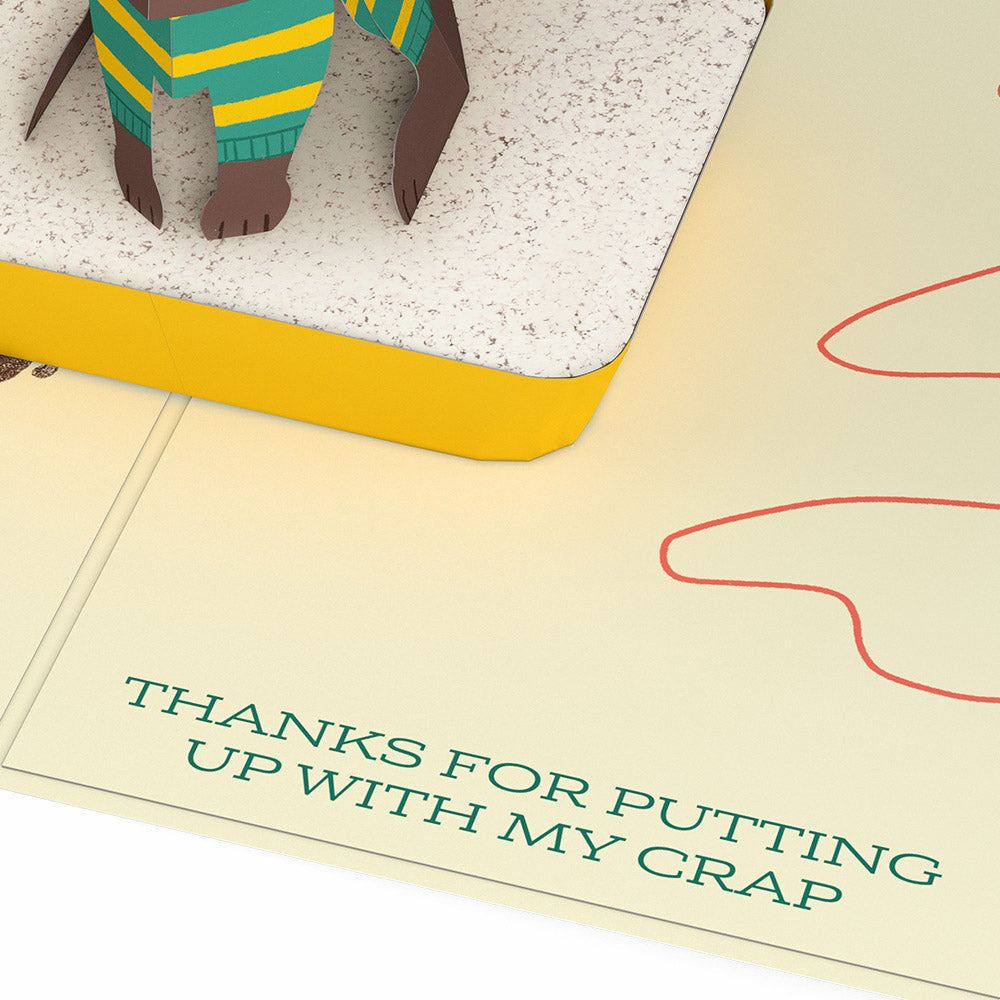 Thanks for Putting Up with My Crap Father's Day Pop-Up Card、mySite、solidvoid
