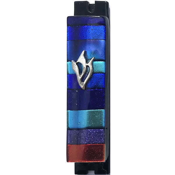 Daryl Cohen Glass Design Blue, Aqua, Purple, Red Mezuzah、mySite、topwebapps